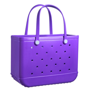 Sac à main élégant imperméable Croc pour femmes fourre-tout à la mode EVA Silicone sac de plage haute capacité Bogg sac deux ouvert bonbons en gros - Product Image 3