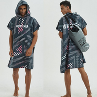Serviette de bain poncho en microfibre à capuche, absorbante et à séchage rapide