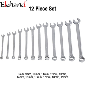 Jeu de clés mixtes OEM 14 pièces, métriques, en CRV, avec clé dynamométrique, outils de mécanicien, clé à douille, tourne-écrous, outil de réparation - Product Image 3