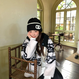Gorro de Punto Jacquard de Lana <span class=keywords><strong>para</strong></span> <span class=keywords><strong>Hombre</strong></span>, Otoño-Invierno, Estilo Pequeño con Botones, Cálido, Grueso, Moderno, con Protección <span class=keywords><strong>para</strong></span> las Orejas - Product Image 2