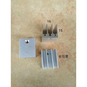 Dissipateur thermique en aluminium KX 16x15mm, longueur personnalisable pour régulateur de tension TO220, diode SCR MOSFET 7805 7812 - Product Image 1