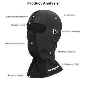 Riderace été cyclisme chapeau avec lunettes trou respirant écharpe cagoule vélo glace soie bandeau masque moto <span class=keywords><strong>casque</strong></span> intérieur - Product Image 2