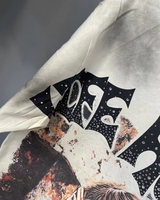 Merek Fashion Pakaian Pria Kaos LH Desain Lubang Berhias Rhinestone Lengan Pendek Grosir Kaos Life Hustlers untuk Pria