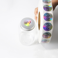 Vente en gros impression holographique personnalisée impression personnalisée étanche arc-en-ciel hologramme rouleau autocollant bouteille étiquettes personnalisées
