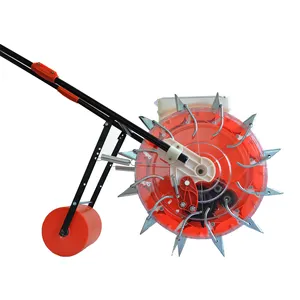 Agricultural hand push seeder machine Factory price hand push farming corn planter rice Seeder With Fertilizer spreaders