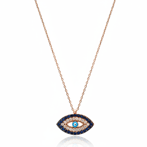 Pendentif Design Oeil en Argent Pierre de Zircon Noir Turc Vente en Gros Bijoux en Argent Sterling 925 Faits à la Main - Product Image 2