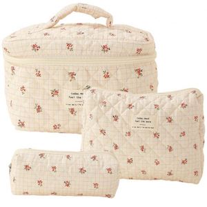 Juego de 3 Bolsas de Almacenamiento de Cosméticos de Algodón, Bolsa Organizadora de Maquillaje para Mujer, Bolsa de Aseo - Product Image 1