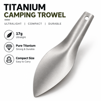 Vente en gros de pelle de jardin en titane pur de 155 mm, pelle à feuilles portable, pelle multifonctionnelle pour le camping et les activités de plein air