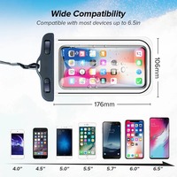 Pochette Téléphone Étanche pour Plongée Nage Sports Plage Piscine Ski, Étui Sec pour Téléphone Portable Samsung Galaxy