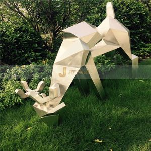ANW8776 Escultura Personalizada de Acero Inoxidable Estilo Art Deco, Diseño de Arte Metálico OEM para Vestíbulo de Hotel y Plaza Comercial - Product Image 5