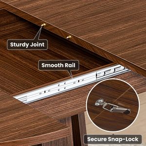 Mesa de Comedor Redonda Moderna SENYU con Estante de Almacenamiento, Muebles para el Hogar de Estilo Escandinavo, Base de Madera Maciza para 6 Personas - Product Image 6