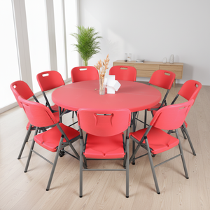 Muebles Modernos para Hotel, Mesa Redonda Plegable, Mesa de Comedor para Exteriores, Barbacoa, Banquete, Hogar, <span class=keywords><strong>Alquiler</strong></span> de Habitaciones, Mesas para Cena - Product Image 1