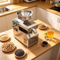 Mini-presse à huile domestique pour graines de citrouille, graines de tournesol, noix, arachides, graines de sésame, amandes, noix de Grenoble – Pressage à froid et à chaud
