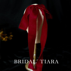 Hot bán đám cưới phụ nữ cô dâu trắng lớn tóc Bow phụ kiện Bridal Tiara Bridal tóc Bow Clip - Product Image 3