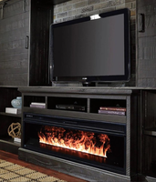 70 ''Moderner TV-Ständer Eingebauter elektrischer Kamins chrank Smart Remote App Control 3D-Dekor LED-Licht Wasserdampf kamin