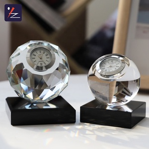Mode Kristal Klok, Kristal Bureauklok, Kristallen Bol Klok Crystal Ornamenten Home Decoratie Ornamenten - Product Image 4
