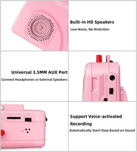 Reproductor de Casetes Retro Pequeño, Grabadora de Casetes, <span class=keywords><strong>Radio</strong></span> AM/FM, Auto Reverse, Portátil, con Altavoces Integrados, Grabación Manual, Funciona con 2 Pilas AA - Product Image 4