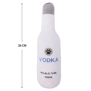 Creative Eco-Friendly <strong>Dog</strong> Plush Chew <strong>Toy</strong> Cotton Filled Wine Bottle Cup Shape Interactive Squeaky <strong>Personalised</strong> <strong>Toy</strong> - Product Image 2