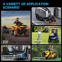 Batteries de chariot de golf électriques au lithium-ion 48V 100Ah en stock aux États-Unis, avec BMS 200A intégré et chargeur pour chariot de golf, camping-car, marine
