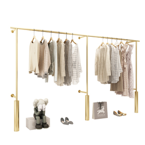 Estante <span class=keywords><strong>de</strong></span> exhibición independiente <span class=keywords><strong>de</strong></span> acero inoxidable dorado <span class=keywords><strong>de</strong></span> Maniquí <span class=keywords><strong>de</strong></span> <span class=keywords><strong>ropa</strong></span> <span class=keywords><strong>de</strong></span> lujo moderno boutique personalizado para tienda <span class=keywords><strong>de</strong></span> <span class=keywords><strong>ropa</strong></span> - Product Image 5