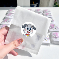500 pièces/ensemble Autocollants d'animaux de dessin animé personnalisés en vinyle, autocollants décoratifs ronds mignons, fournitures de scrapbooking, étiquettes en rouleau pour emballage
