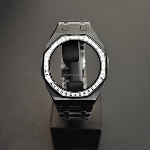 Haut de gamme Ga <span class=keywords><strong>2100</strong></span> <span class=keywords><strong>métal</strong></span> remplacer la bande en acier inoxydable 316L Mod Kit boîtier de montre ensemble carré diamant <span class=keywords><strong>G</strong></span> Ga2110 choc Ga2100 - Product Image 2