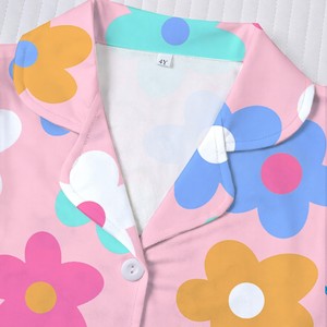 Nuovo pigiama da ragazza della scuola media Set di pantaloncini a maniche corte stampa pigiama per bambini - Product Image 2