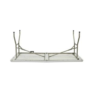 Portable 6ft <b>White</b> HDPE Plastic Folding <b>Table</b> Modern Wedding Picnic Rectangle 180cm Lightweight In-Half Design Hotel Hospital - Product Image 2