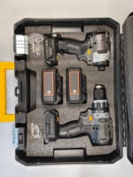 Combo de Herramientas Inalámbricas DW MCL con Batería de Iones de Litio, Atornillador de Impacto + Llave de Impacto, 2 Baterías, Cargador y Caja para Reparaciones en el Hogar