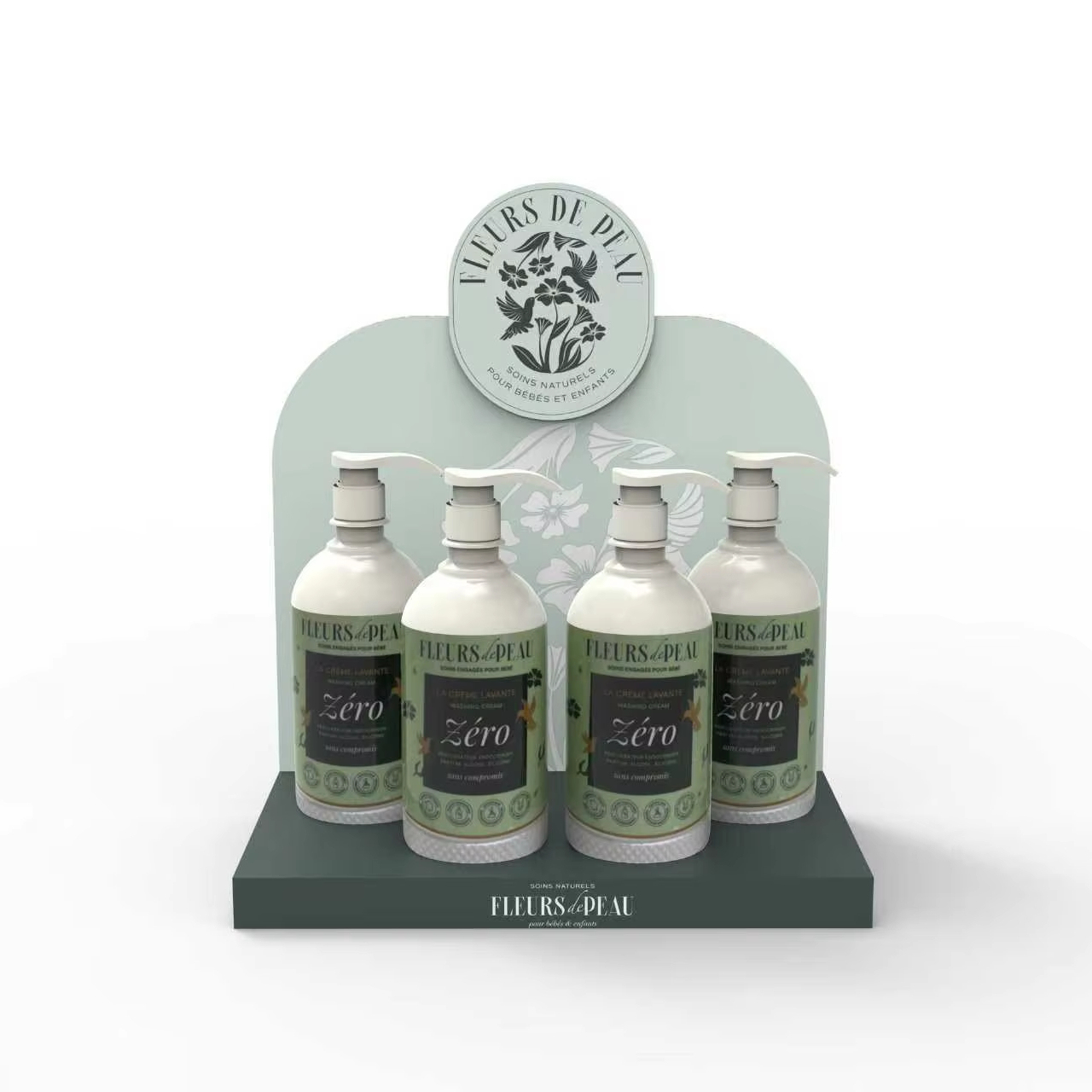 Custom Desktop Cardboard Display Stand Countertop Skincare Rack for Cosmetic Stores Customized Display Rack — view 1