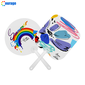 Éventails Publicitaires <span class=keywords><strong>PVC</strong></span> Vierge à Sublimation, Impression Double Face Personnalisée, Vente en Gros - Product Image 1
