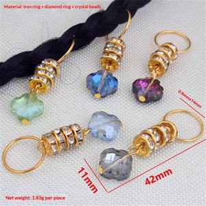 1 حقيبة إكسسوارات شعر معدنية مطلية بالكريستال الصناعي للجنسين، دبوس شعر، عصابة رأس، حلقة شعر مزخرفة للضفائر - Product Image 4