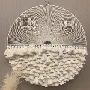 พรมติดผนังตกแต่งบ้านปรับแต่งได้ลายเรขาคณิตศิลปะแขวนผนังตกแต่งสำหรับห้องนั่งเล่นบ้าน - Product Image 4