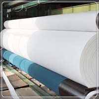 Geotextil no tejido de polipropileno y poliéster de 150g, 200gsm, 300gsm, PP, PET para construcción de carreteras.