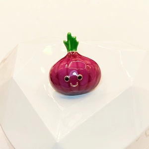 Vêtements à manches courtes chaussures sac accessoires bibelots dessin animé fruits légumes Badge sourire petit oignon <span class=keywords><strong>broche</strong></span> - Product Image 3