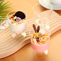 Gobelet à mousse transfrontalier en plastique PS épaissi, jetable, de qualité alimentaire, pour crème glacée, dessert, thé, café, jus 90-98mm