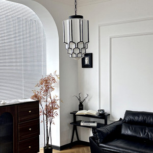 Minimalist Cylindrical Pendant <b>Light</b> Led Chandelier Black Body Single Head For Living Room Bedroom Cafe Bar - Product Image 3