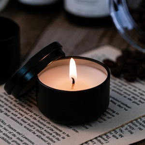 Velas de mini lata plana perfumada de cera de soja, conjunto de recuerdo, vela perfumada de viaje, recuerdo de boda - Product Image 3