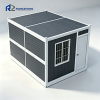 Maison conteneur pliable multi-usages pour restaurant, poste de garde, cabine, bureau à domicile, bar à domicile