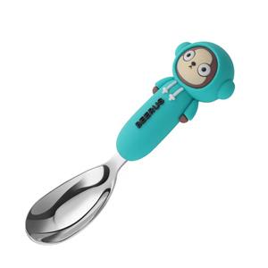 Cuillère classique en acier inoxydable 316 de qualité alimentaire plaquée or pour bébés et enfants, pour l'alimentation complémentaire - Product Image 5