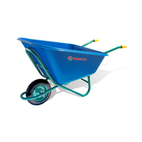 Carretilla Neumática con Bandeja de Plástico Nylon C1/900, Capacidad 300L, Venta Directa de Fábrica España, Marca THECA, Modelo 1500086, ¡Gran Venta!