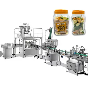 SmartWeigh Fully automatic weighing filling sealer sweet potato taro dasheen slice banana chips jar packaging machines