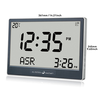 Nouvelle Horloge de Prière Islamique 4001 Grande Horloge LED Musulmane Azan Horloge Numérique Heures de Prière Ramadan Masjid Mosquée Horloge Murale Azan LCD