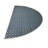 GSD Outdoor Canvas Tent Half Moon PP Polypropylene Bell Tent Mat 4M 5M 6M Washable Large Woven Plastic Round Mat for Bell Tent