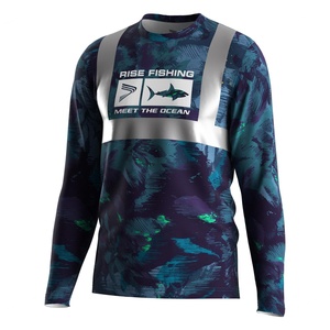 เสื้อตกปลาแถบสะท้อนแสงแบบมองเห็นได้ชัดเจน UPF50+ แห้งเร็ว ระบายอากาศได้ดี ป้องกันแสงแดดทั้งกลางวันและกลางคืน สำหรับสวมใส่ได้ตลอดวัน - Product Image 1