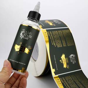 ขวดบรรจุภัณฑ์เครื่องสำอางกันน้ำ FX Roll ผลิตจากแก้วและพลาสติก พร้อมฉลากฟอยล์สีทอง ป้ายสติกเกอร์ ฉลากบรรจุภัณฑ์สำหรับขวด - Product Image 1