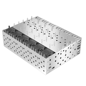 754775001 754775101 à travers trou presse Fit <span class=keywords><strong>240P</strong></span> 2x6 EMI blindé SFP Cage avec connecteur SFP - Product Image 4