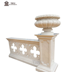 Ngoài Trời Trang Trí Tay Chạm Khắc Bằng Đá Cẩm Thạch Trắng Lan Can Và Lan Can Lan Can - Product Image 4