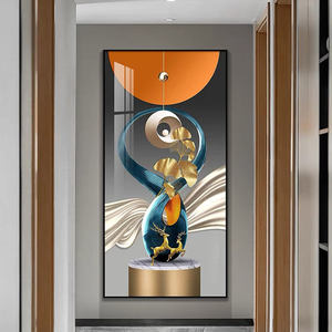 Poster geometrici moderni astratti dorati stampe nordiche <span class=keywords><strong>soggiorno</strong></span> arte da parete cornici di cristallo porcellana decorazione pittura - Product Image 6