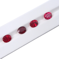 Rubin in Taubenblutrot 10*8mm 4ct Laborgezüchtete Lose Edelsteine Großhandel Lagerbestand für Schmuckherstellung Ovaler Schliff Hohe Qualität Direkt ab Werk